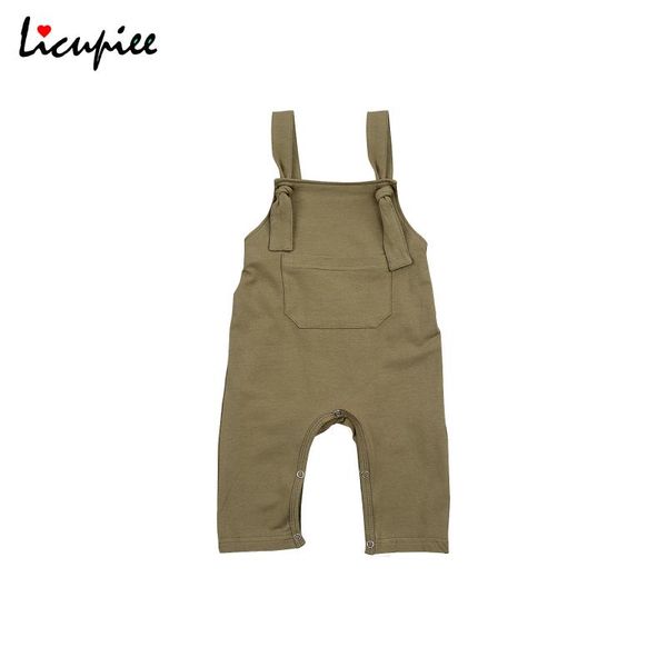 

0-24 months sleeveless baby's solid color jumpsuit, toddler boy girl spaghetti straps square neck long pants romper jumpsuits, Blue