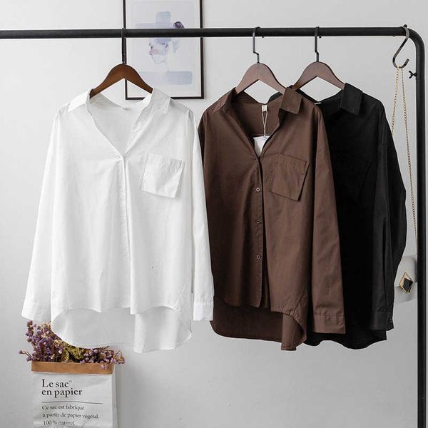 

women's tanks & camis mosimolly spring summer white cotton blouses shirt loose female blusas v6o3 hpn8