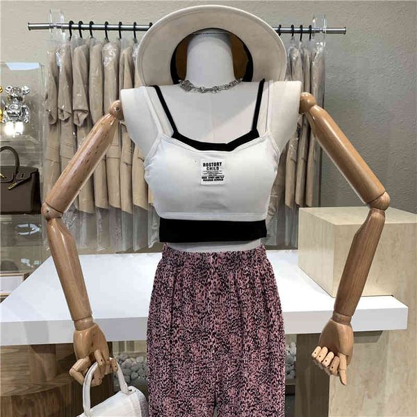 

tanks nicho design 2021 alphabet patch two sport vest sleeveless, White