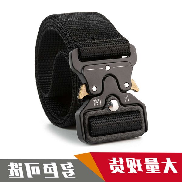 

belt cobra tactical outdoor nylon men's trendy overalls canvas special forces belt, Black;brown