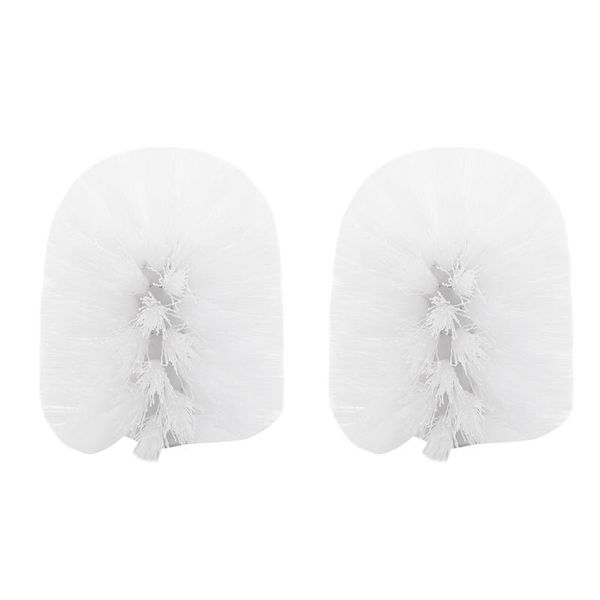 

smart home control replacement spare bathroom accessory plain plastic toilet cleaning brushes head holders white (2x heads)
