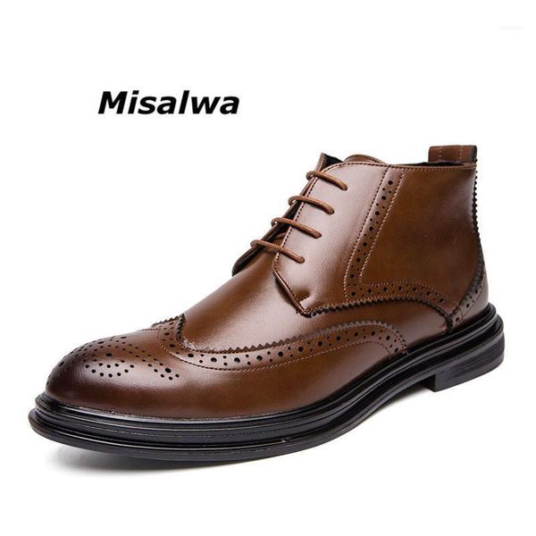 

boots misalwa men's retro leather oxford fashion breathable brand pointed men black sapatas dos homens big size11