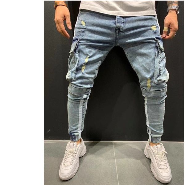 

mens regular fit stretch-fit jeans business casual classic style fashion denim trousers male black blue work pants size 29 38 42