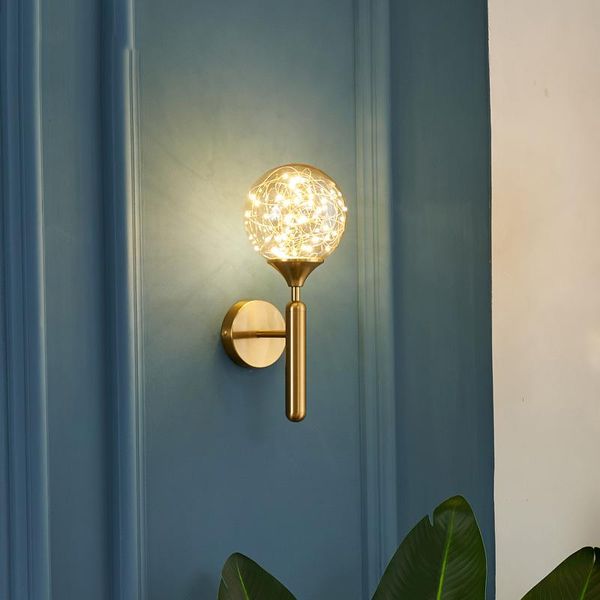 

wall lamp bedroom bedside warm magic bean star romantic light luxury living room nordic corridor background