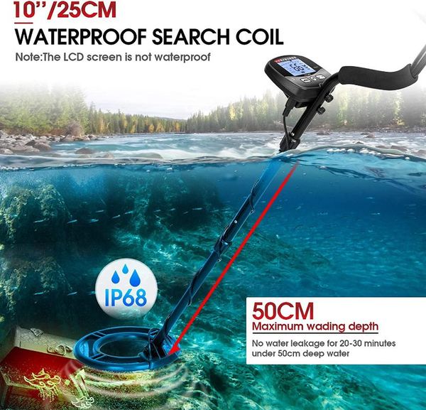 

metal detector professional underground gold treasure pinpointer coil waterproof gc1071 detectors