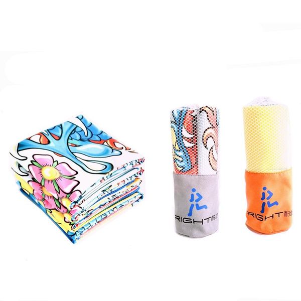 

towel right microfiber printed beach with carry bag