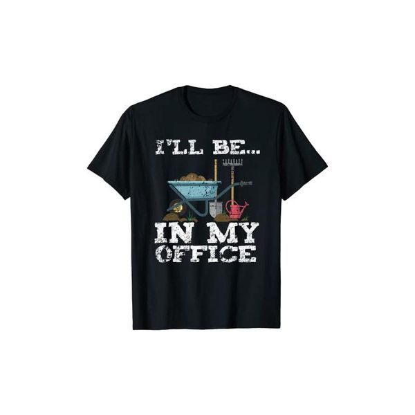 

women's t-shirt i'll be...in my office garden gardener funny graphic t shirts women oversize summer cotton short sleeve tees hara, White