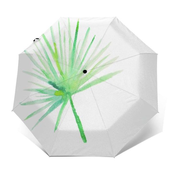 

umbrellas leaf umbrella mini compact painting sun windproof automatic
