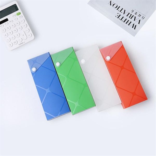 

pencil cases simple and colorful large capacity snap buckle stationery box drawer student storage