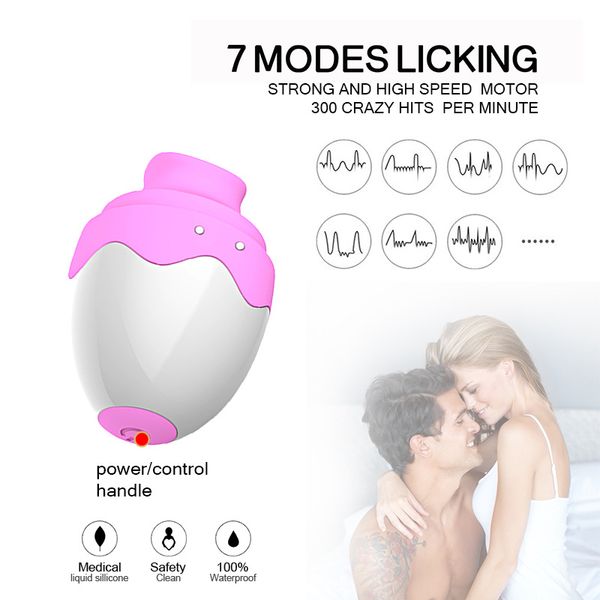 NXY vibratore elettrico in silicone con lingua leccata giocattolo adulto sicuro per le donne USB invisibile silenzioso stimolatore clitorideo mutandine 210417