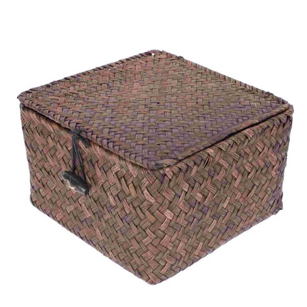 

storage drawers 1pc durable basket sea grass woven household box
