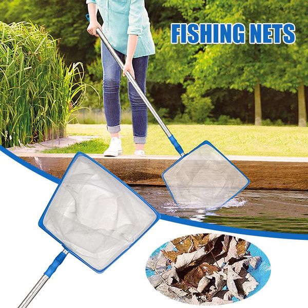 

pool & accessories detachable cleaning net with metal pole lightweight handy for outdoor pools leaf small debris