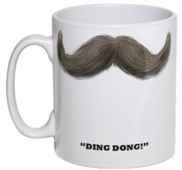 

moustache mug - "ding dong" movember gift mugs