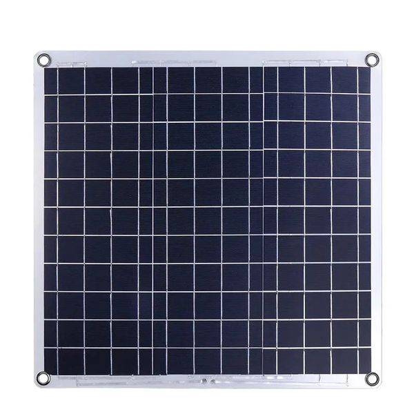 

60w dc 12v solar panel 5v dual usb ports battery charger aluminum plate powered - type 1