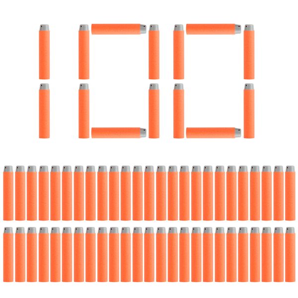 

100PCS Darts For Nerf Accurate Soft Hollow Hole Head 7.2cm Refill Darts Toy Gun Bullets for Nerf Series AccuStrike Series Falcon