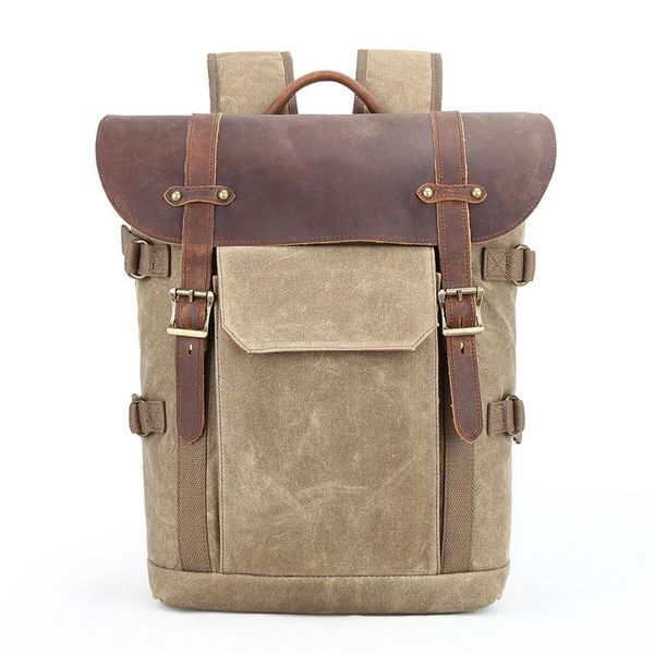 

backpack camera po men for nikon/canon/ sony/fujifilm batik canvas waterproof pography bag outdoor wear-resistant large