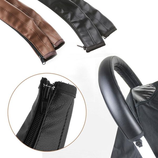 

stroller parts & accessories arrive 1pc baby pushchair pram grip handle artificial pu leather sleeve case cover