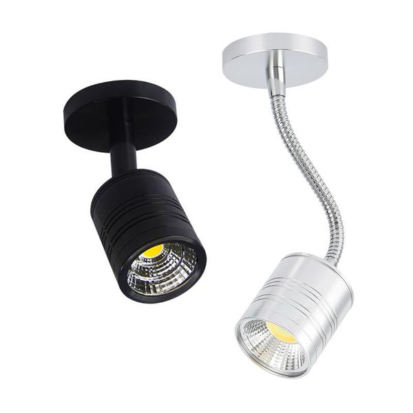 

wall lamp led ac90-260v 3w 5w modern bedroom bedside black silver white light body degree angle adjustable