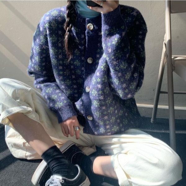 

women's sweaters xl vintage fashion knitted pullovers woman flower korean japan style ropa de mujer sweater women, White;black