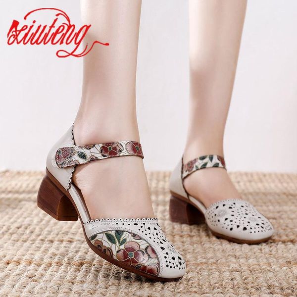 

dress shoes xiuteng women pumps round toe thick heels spring ladies mid slip on casual 2021 white khaki large size 41, Black