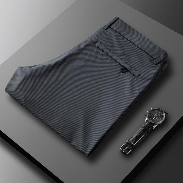 

men's suits & blazers logo ice silk trousers for summer 2021 business fashion leisure drape youth suit pants, White;black