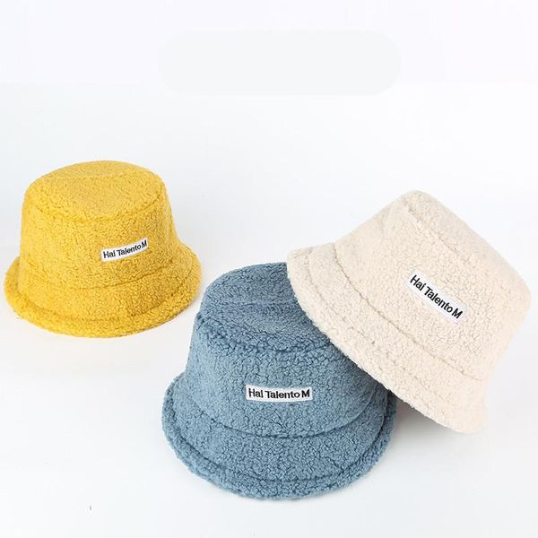 

wide brim hats ldslyjr corduroy warm letter bucket hat fisherman outdoor travel sun cap for women 277, Blue;gray