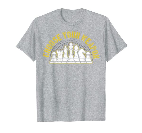 

love chess choose your weapon gift idea chess design t-shirt, White;black