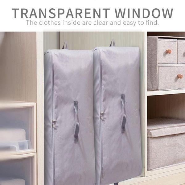 

storage bags gray practical large capacity convenient luggage organizer household box clothes bag clothing
