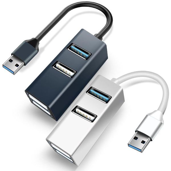 

hubs segoseby 4-in-1 usb hub portable 3.0 splitter aluminum alloy high speed transmission docking station support otg function