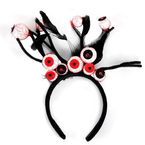 

hair accessories halloween headband hairband accessary party scary creepy eyeball clasp show concert dress, Slivery;white