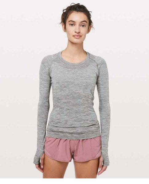 

womens clothing tees t-shirts sweatshirt long-sleeved sports yoga t-shirt quick-drying round neck running fitness jacket sweat-absorbent ti, White