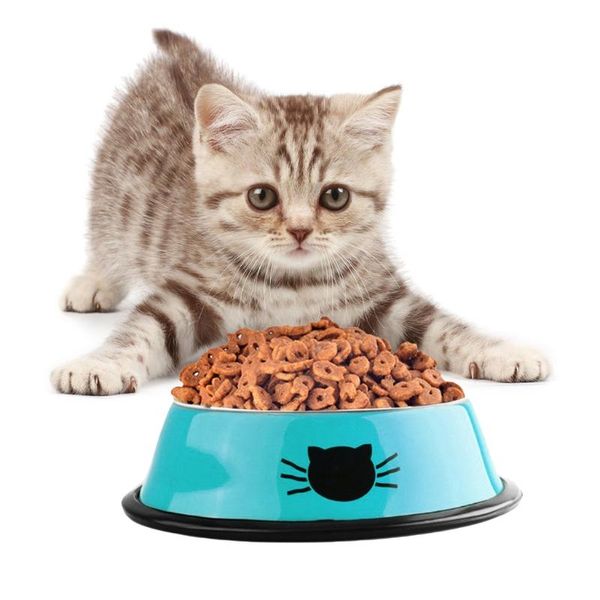 

cat bowls & feeders 2pcs stainless steel dish shallow neater feeder extra replacement metal foods water dishes small cats