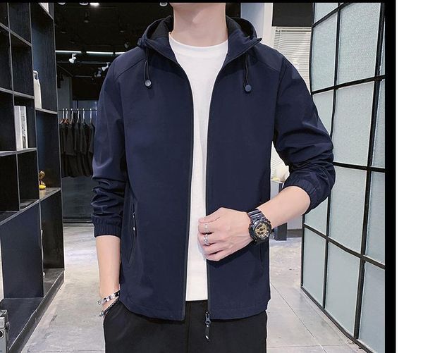 

2021 spring and autumn fashion long sleeve men's jacket coat@11, Black;brown
