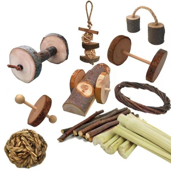 

pcs/set natural wooden tooth grinding chewing toys exercise molar teeth care for gerbils rats birds small 090c animal supplies
