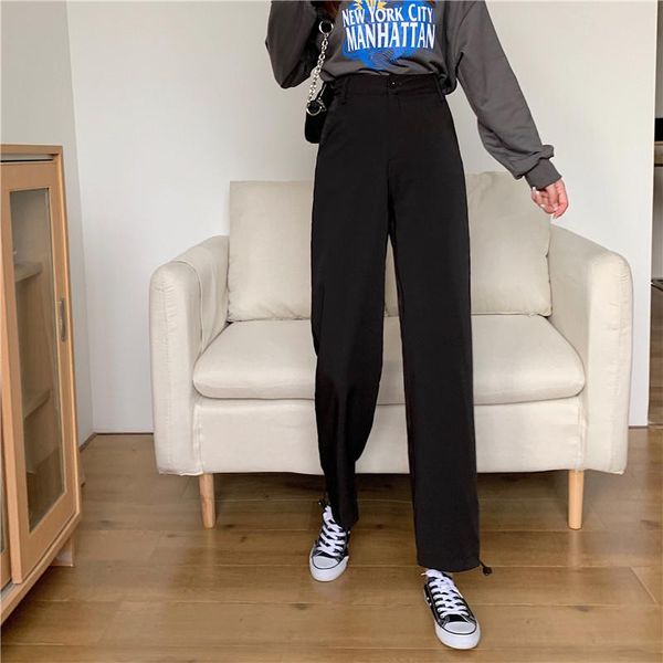 

women's pants & capris sweatpants women clothes streetwear 2021 summer fashion korean style wide leg harajuku baggy black high waisted, Black;white