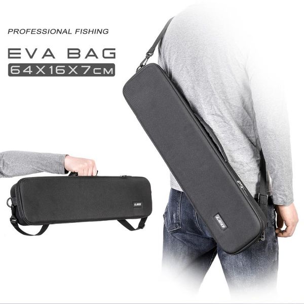 

fishing accessories rod storage case nylon hard shell tackle kits shoulder carry large capacity multifunctional 64cmx16cmx7cm
