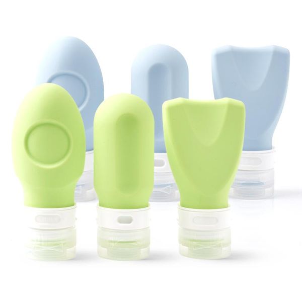 

60ml travel silicone refillable bottles cosmetic points bottling lotion shampoo bath shower gel tube container bottle tools storage & jars