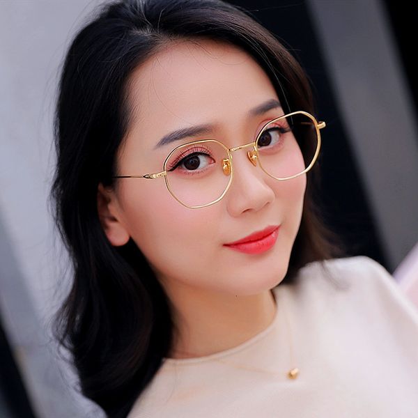 

spectacle female ultra light myopia titanium frame male pure, White;black