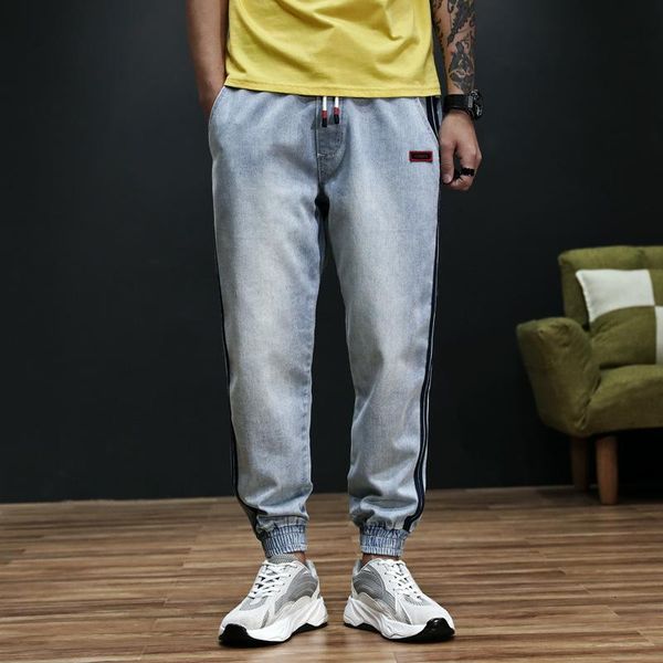 

men's jeans 2021jeans japanese vintage trousers street trend harlan corset leisure wide legs loose large work clothes wear, Blue