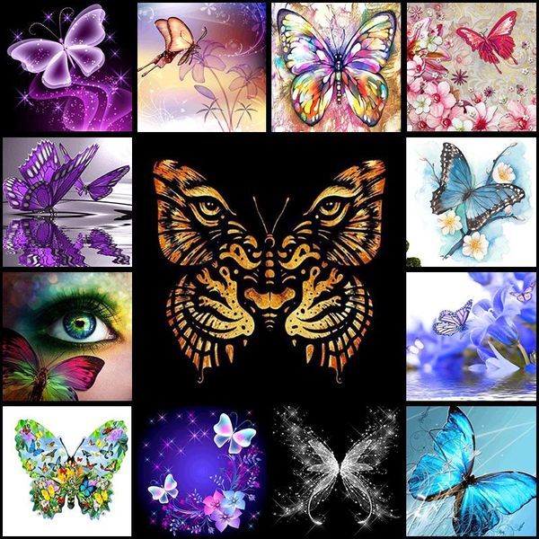 

diamond painting embroidery butterfly 5d animals cross stitch rhinestone drill mosaic
