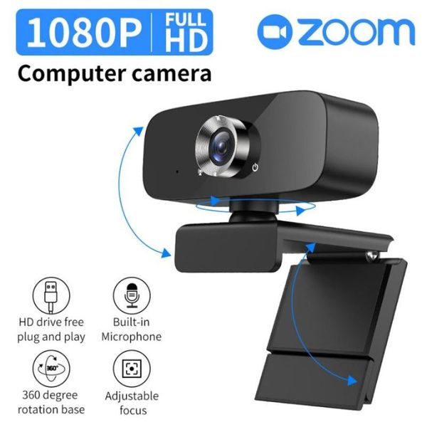 

webcam full hd web camera with microphone 360° rotatable mini webcamera for computer pc lapdesklive broadcast work webcams