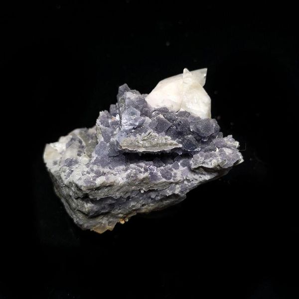 

186g a5-3 natural stone calcite and purple fluorite mineral crystal specimen home decoration from fujian province china decorative objects &