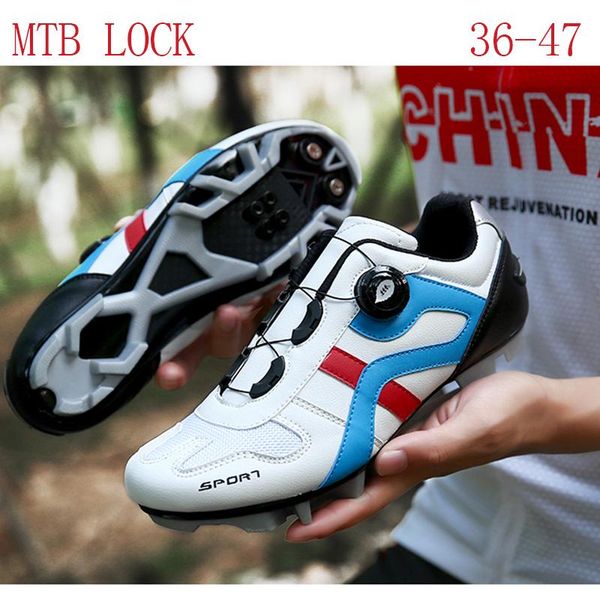 

mountain bike shoes breathable light man cycling sneakers 36-47 anti-skip self-lock outdoor sport racing shoe bicycle equipment footwear, Black