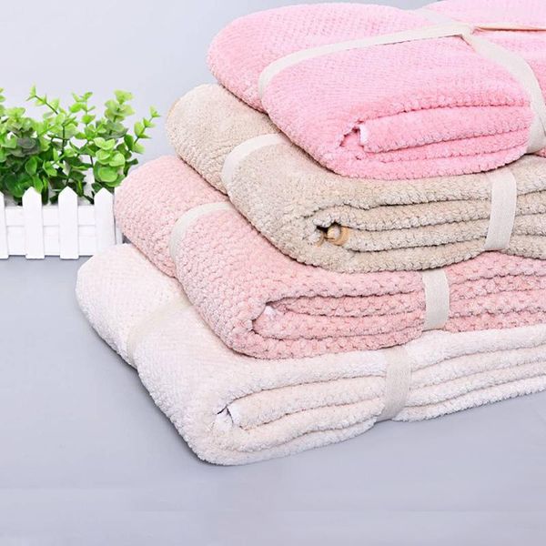 

towel pineapple lattice women's bath beach yoga mat outdoor sports super soft water absorption coral fleece