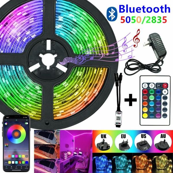 

strips led strip lights bluetooth rgb 2835 infrared flexible lamp tape ribbon with diode dc 12v 5m 10m 20m 32.8ft home decoration