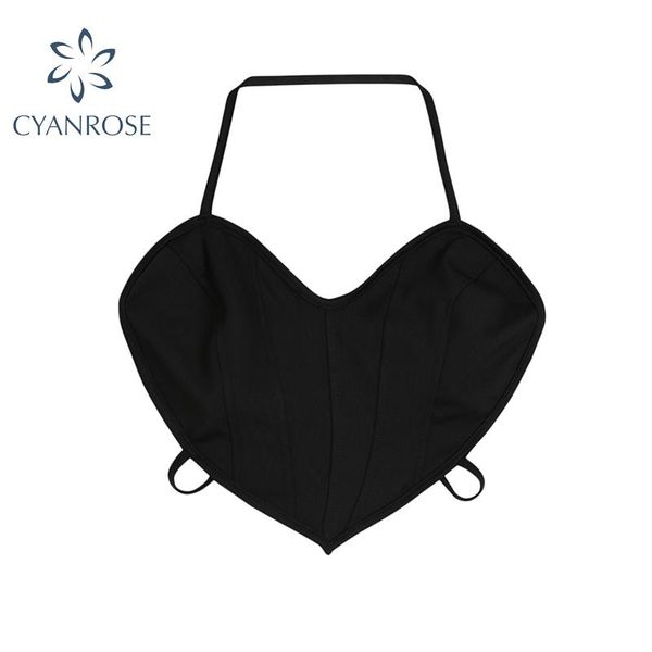 

women's tanks & camis summer women love suspender tank 2021 korean style back hollow out ladies versatile beach party halter vest, White