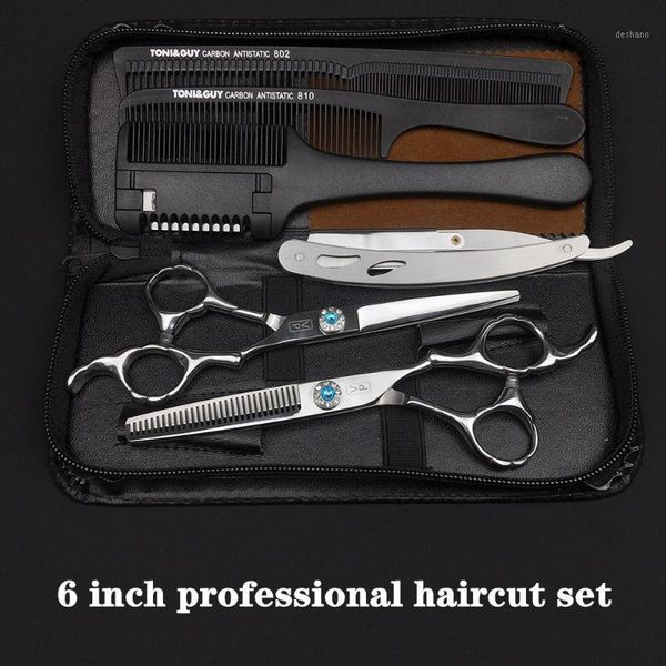 

inch professional hairdressers scissors hair cutting thinning jp 440c salon barber shop tool1