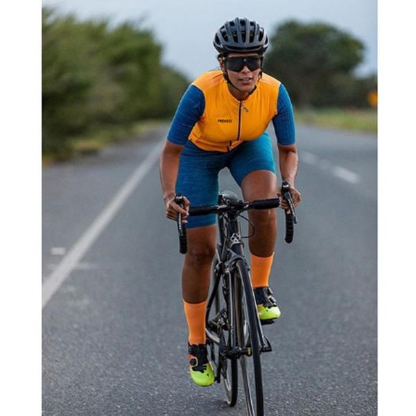 

racing sets frenesi 2021 ladies triathlon mountain bicycle short sleeve cycling jersey rupa sirismo tight jumpsuit sportswear skinsuit, Black;blue