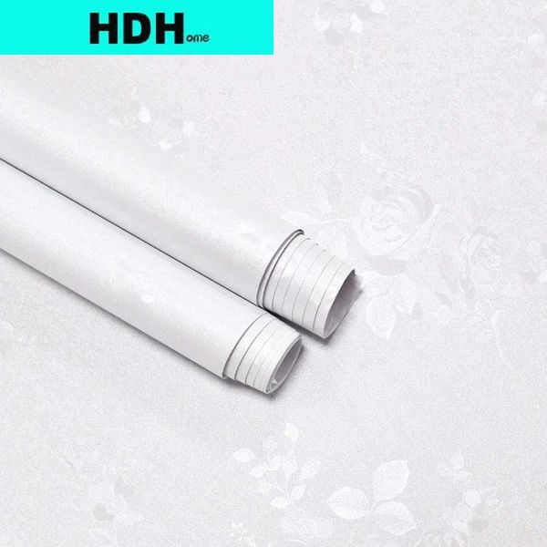 

wallpapers hdhome solid white wallpaper silver floral pattern peel and stick self adhesive embossed silk decorative film