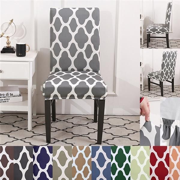 

chair covers spandex seat cover geometric stretch soft thicken wedding banquet stain resistant non-slip